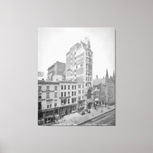 De oude Foto van het Theater van NYC Nieuwe Canvas Afdruk