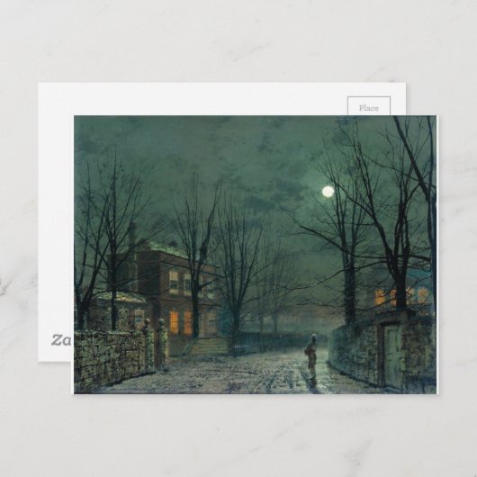 De oude gang onder Moonlight John Atkinson Grimsha Briefkaart (Voorkant / Achterkant)