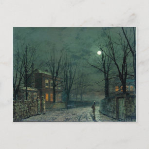 De oude gang onder Moonlight John Atkinson Grimsha Briefkaart