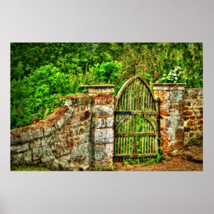 De oude Garden Gate Print (HDR)