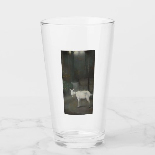 De oude geit (door Jan Mankes) Glas (Voorkant)