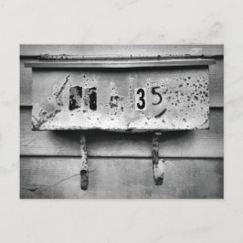 De oude Gemachtigde Brievenbus Weathered Zwart en  Briefkaart