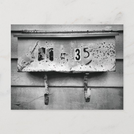 De oude Gemachtigde Brievenbus Weathered Zwart en Briefkaart (Voorkant)