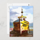 DE OUDE GEVISTE BOOT BRIEFKAART (Voorkant / Achterkant)