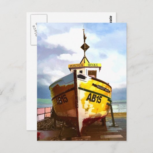 DE OUDE GEVISTE BOOT BRIEFKAART (Voorkant / Achterkant)