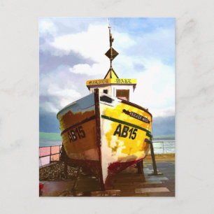 DE OUDE GEVISTE BOOT BRIEFKAART