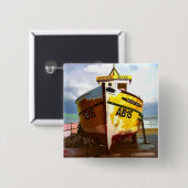 DE OUDE GEVISTE BOOT VIERKANTE BUTTON 5,1 CM (Voorkant /achterkant)