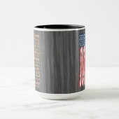 De oude glorie van Amerika's verontruste bannerged Mok (Midden)