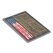 De oude glorie van Amerika's verontruste bannerged Notitieboek (Rechterzijde)