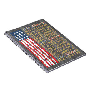 De oude glorie van Amerika's verontruste bannerged Notitieboek