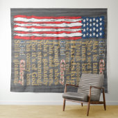 De oude glorie van Amerika's verontruste bannerged Wandkleed (In Situ (horizontaal))