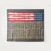 De oude glorie van Amerika's verontruste bannerged Wandkleed (Voorkant (horizontaal))