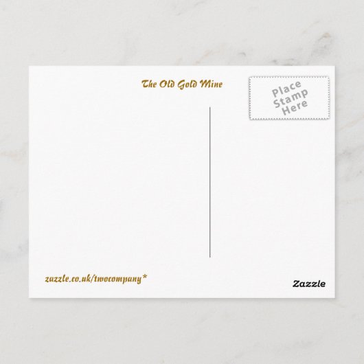 DE OUDE GOUDE MINE BRIEFKAART (Achterkant)