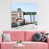 De oude Granary wint naast het Zee Norfolk Canvas Afdruk (Insitu (Woonkamer))