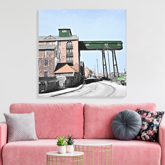 De oude Granary wint naast het Zee Norfolk Canvas Afdruk (Insitu (Woonkamer))