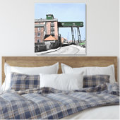 De oude Granary wint naast het Zee Norfolk Canvas Afdruk (Insitu (Slaapkamer))