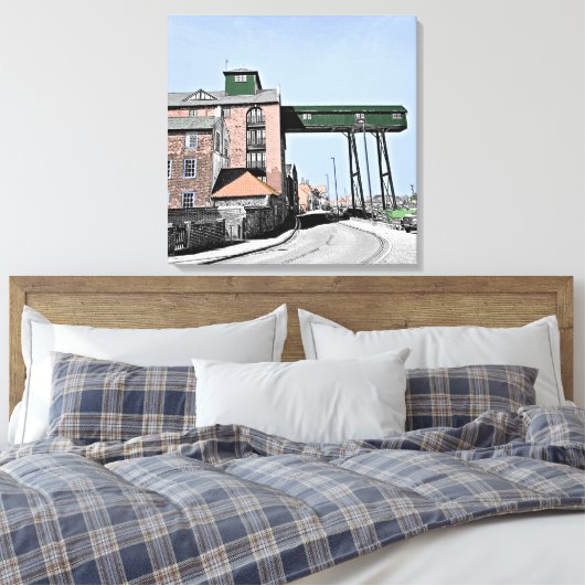 De oude Granary wint naast het Zee Norfolk Canvas Afdruk (Insitu (Slaapkamer))