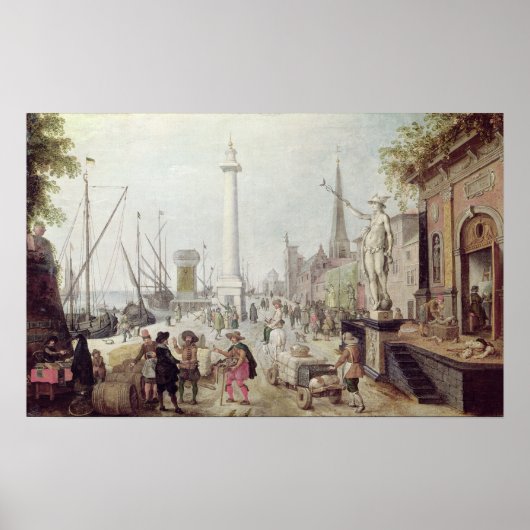 De oude haven Antwerpen Poster (Voorkant)