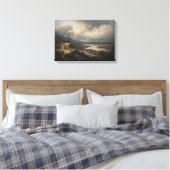 De Oude Haven in de Avondschemering Canvas Afdruk (Insitu (Slaapkamer))