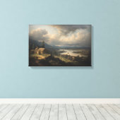 De Oude Haven in de Avondschemering Canvas Afdruk (Insitu (Houten vloer))