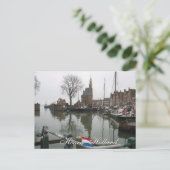 De oude haven in het Hoorn Holland-Briefkaart Briefkaart (Staand voorkant)