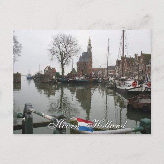 De oude haven in het Hoorn Holland-Briefkaart Briefkaart (Voorkant)
