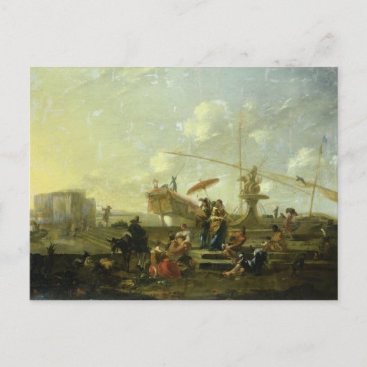 De oude haven van Genua Briefkaart (Voorkant)