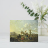 De oude haven van Genua Briefkaart (Staand voorkant)
