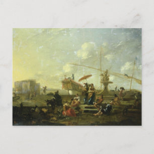 De oude haven van Genua Briefkaart