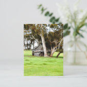 De oude houten hut briefkaart (Staand voorkant)