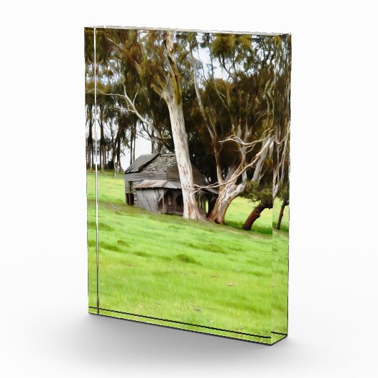 De oude houten hut fotoblokken (Rechts)