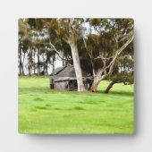 De oude houten hut fotoplaat (Voorkant)