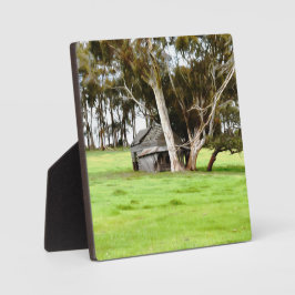 De oude houten hut fotoplaat