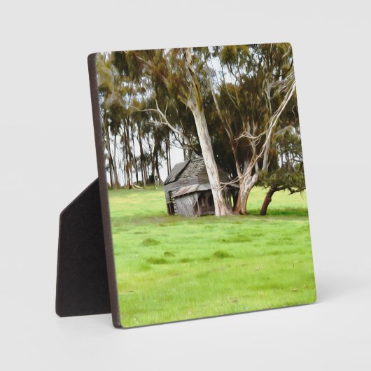 De oude houten hut fotoplaat (Voorkant)