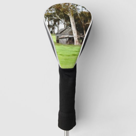 De oude houten hut golfheadcover (Voorkant)