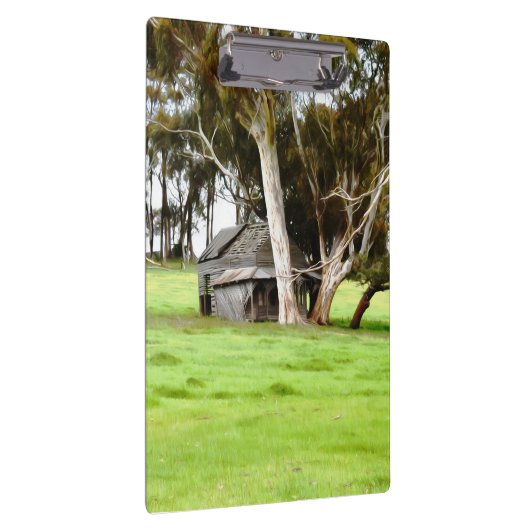 De oude houten hut klembord (Rechts)