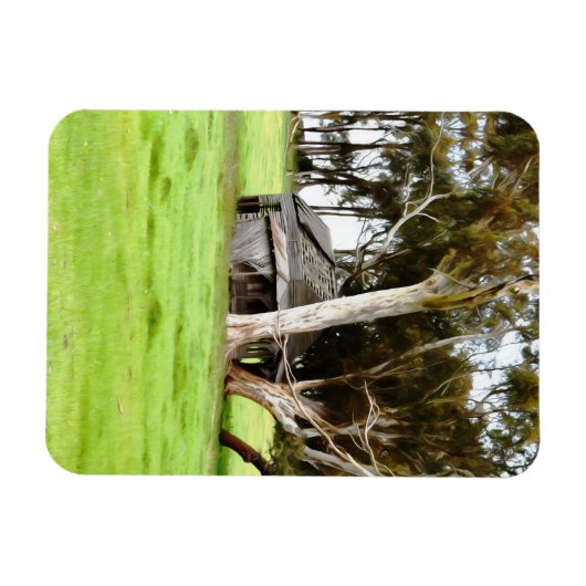 De oude houten hut magneet (Horizontaal)