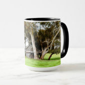 De oude houten hut mok (Voorkant rechts)