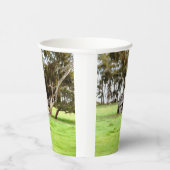 De oude houten hut papieren bekers (Rechts)