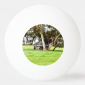 De oude houten hut pingpongbal (Achterkant)