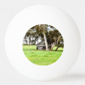 De oude houten hut pingpongbal (Voorkant)