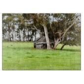 De oude houten hut snijplank (Voorkant)