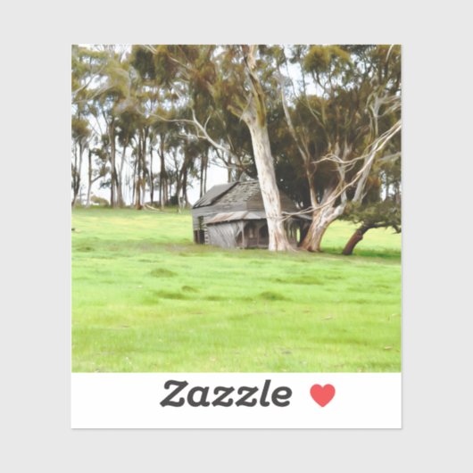 De oude houten Sticker (Vel)