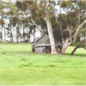 De oude houten Sticker (Voorkant)