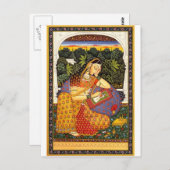 De oude Indiase Mughal Princess Briefkaart (Voorkant / Achterkant)