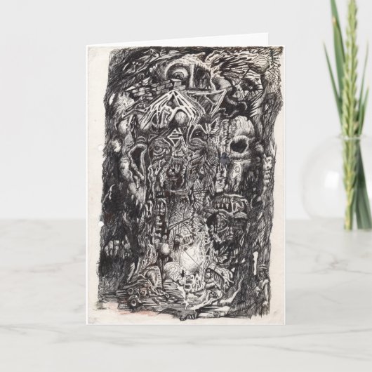 De Oude, inkttekening Kaart (Voorkant)