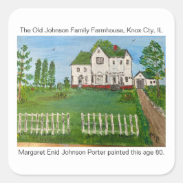 De oude Johnson familie boerderij 2000 MEJP Vierkante Sticker