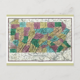 De oude Kaart van 1829 Pennsylvania