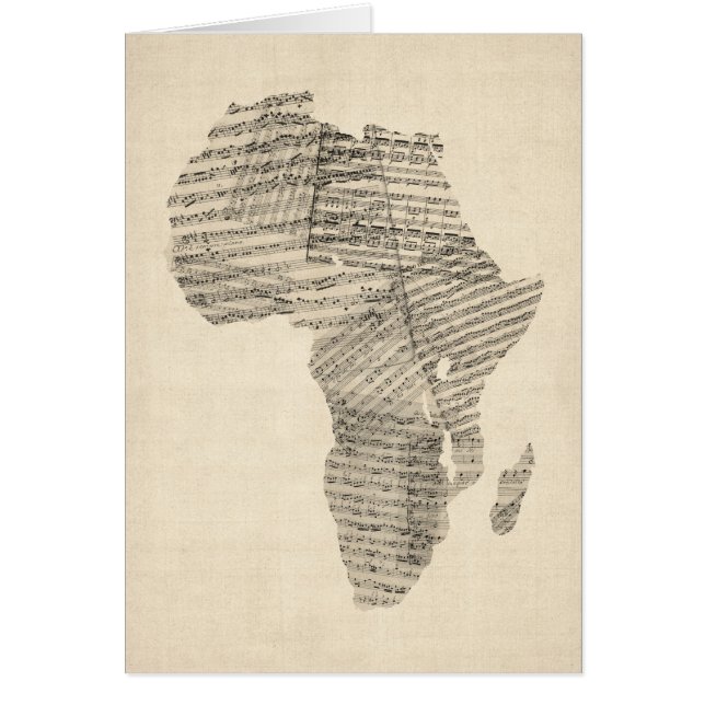 De oude Kaart van de Muziek van het Blad van Afrik (Voorkant)