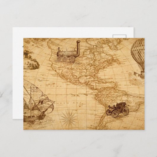 De oude kaart van de Verenigde Staten (Voorkant / Achterkant)